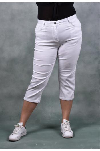 Супер макси панталон в бяло /размери 52,54,56,58,60/ Модел: 1366