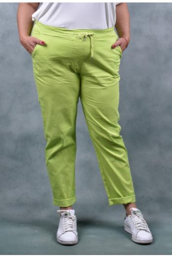 Цветен макси панталон в цвят лайм /Универсален размер/ Модел: 1338