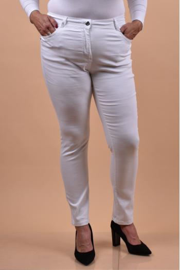 Макси панталон в бял десен /размери 44,46,48,50,52,54/ Модел: 1544