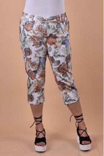 Макси панталон на пастелни цветя /размери 48,50,52,54/ Модел: 1568