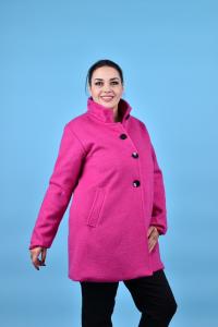 Красиво палто в цвят циклама /Универсален размер/ Модел:1821