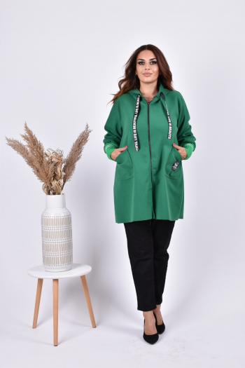 Макси палто в зелен цвят /Универсален размер/ Модел:2343