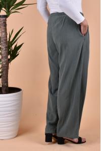 Макси летен панталон в цвят резида /размери 50,54,58,62/ Модел:2184