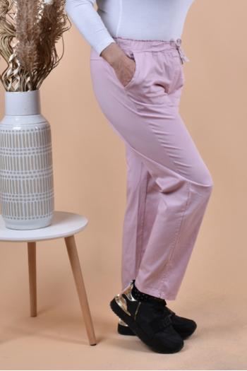 Летен панталон в цвят пудра /Универсален размер/ Модел:1370