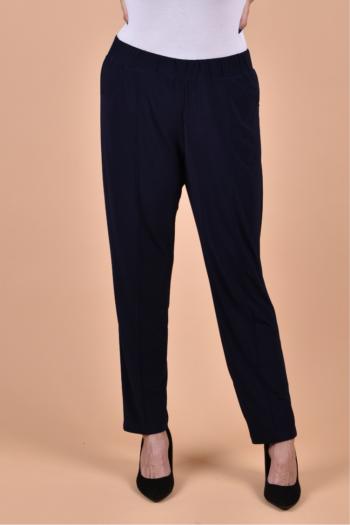 Макси панталон от тънка материя в син цвят /размери 4XL,5XL/Модел:2110