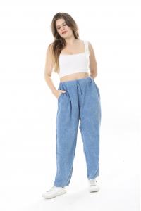 Летен панталон от памук в свободна кройка /размери:50,52,54,56/ Модел:2689