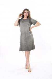 Макси рокля от варен памук с мини камъни /размери:50,52,54,56/ Модел:2649