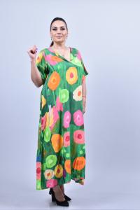Дълга макси рокля с флорални мотиви /Универсален размер/ Модел:2685
